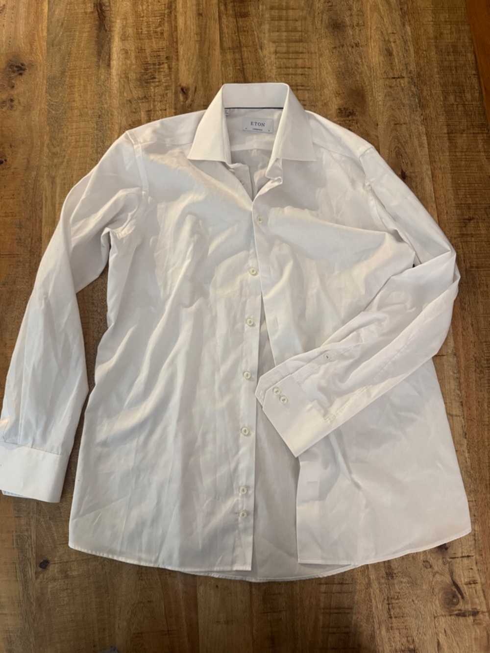 Eton White Men's Dress button up down Shirt - Spread Collar Tailored Fit NEW